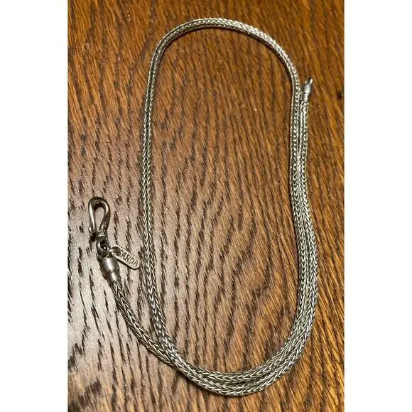 Sarda 925 Sterling Silver Foxtail Chain Necklace Classic 18in - Picture 4 of 6